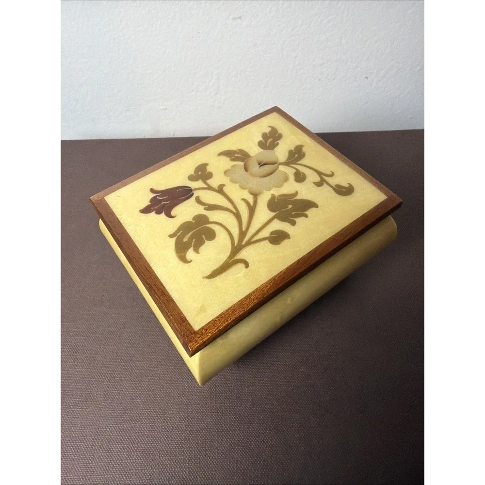 Italian Floral Wood Inlay San Francisco Music Box Co 